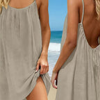 Solene — Ruched Backless Cami Mini Dress