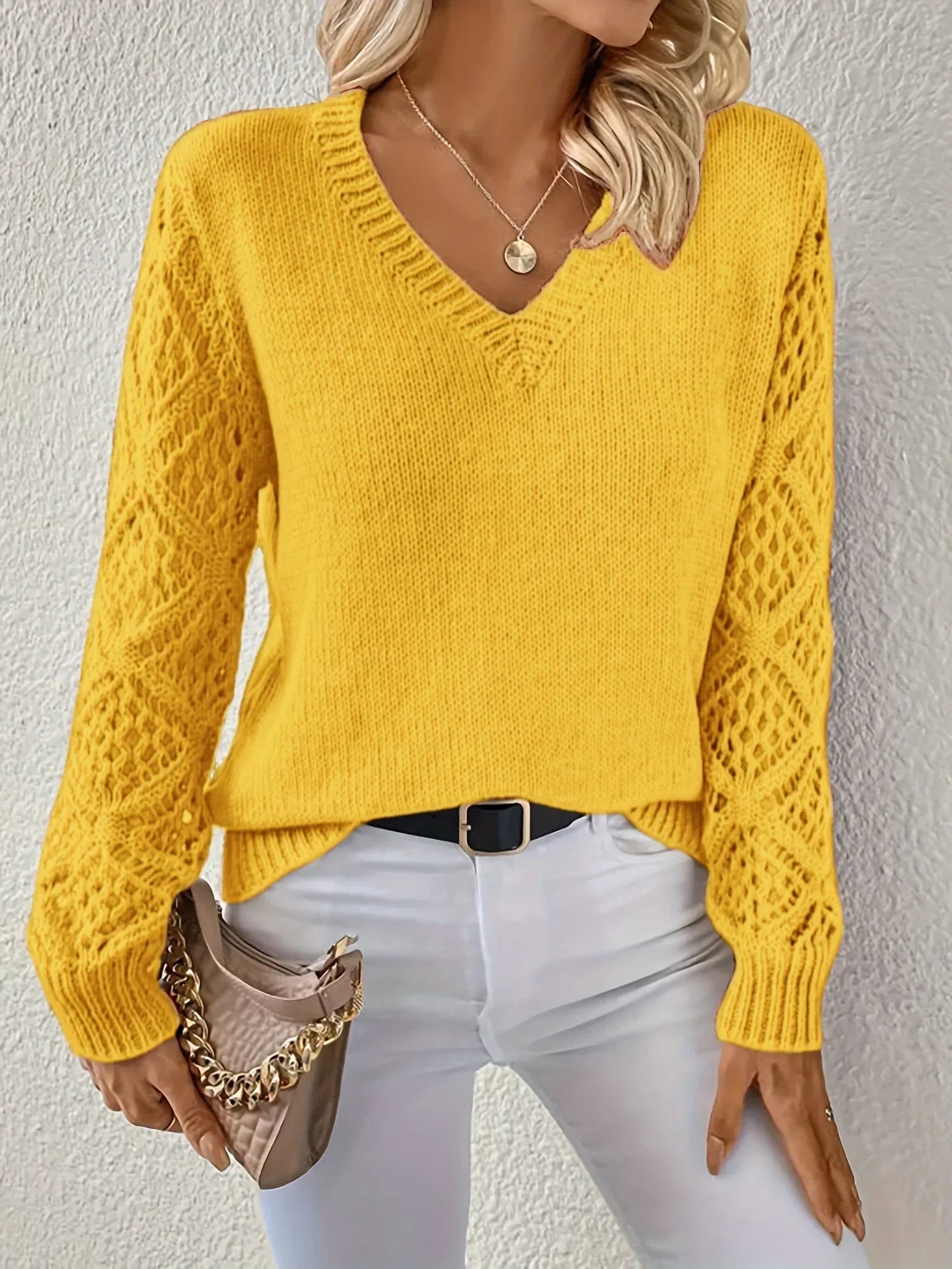 The Amélie — Relaxed V-Neck Pullover