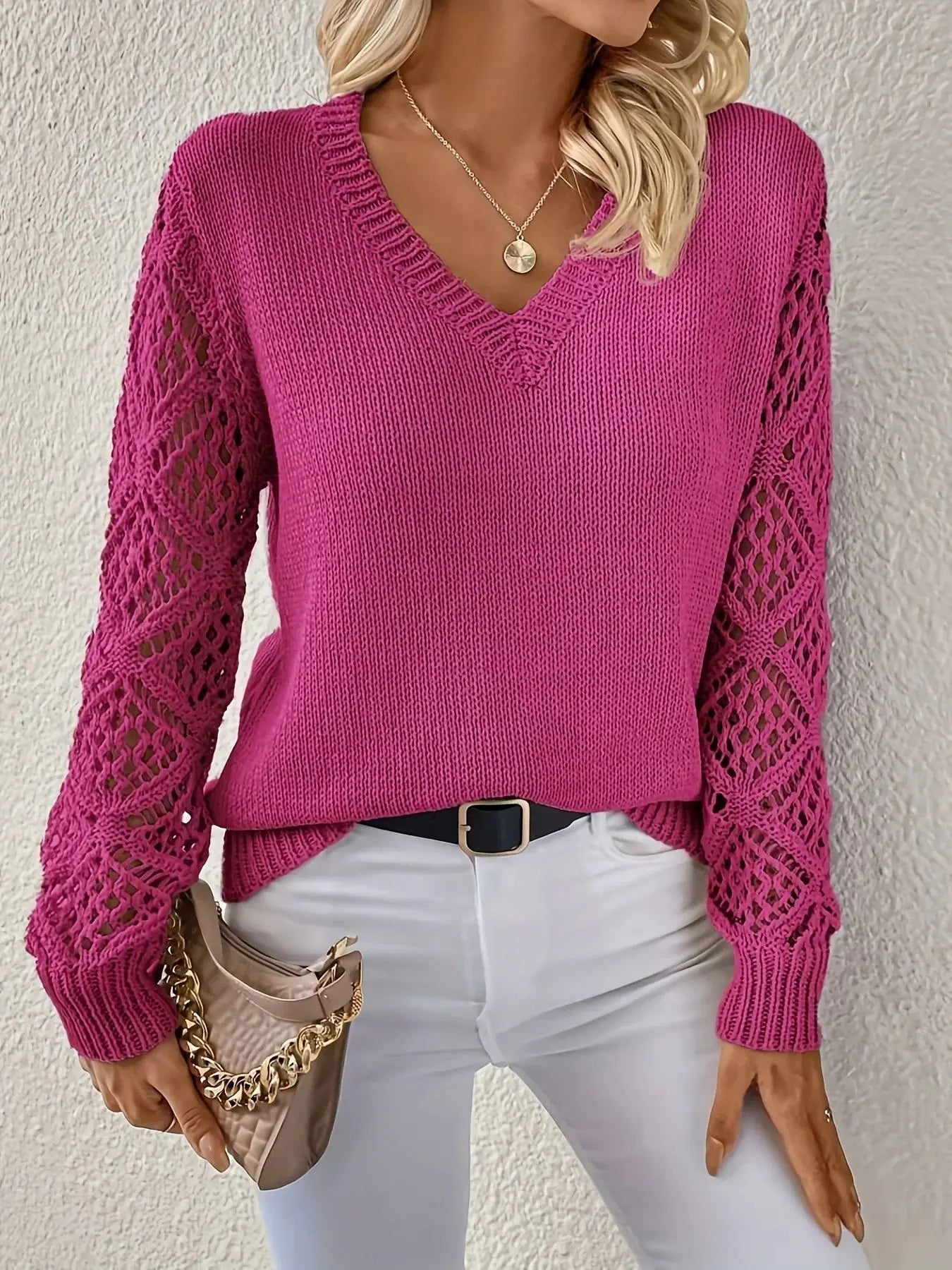 The Amélie — Relaxed V-Neck Pullover