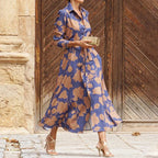 The Celeste — Fitted Floral Midi Dress