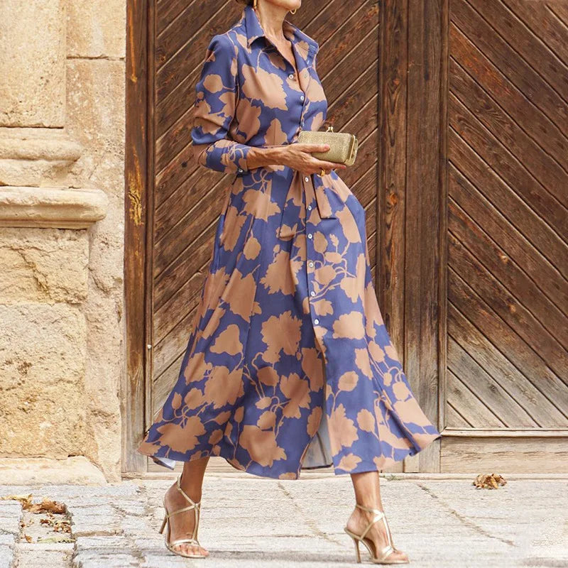 The Celeste — Fitted Floral Midi Dress