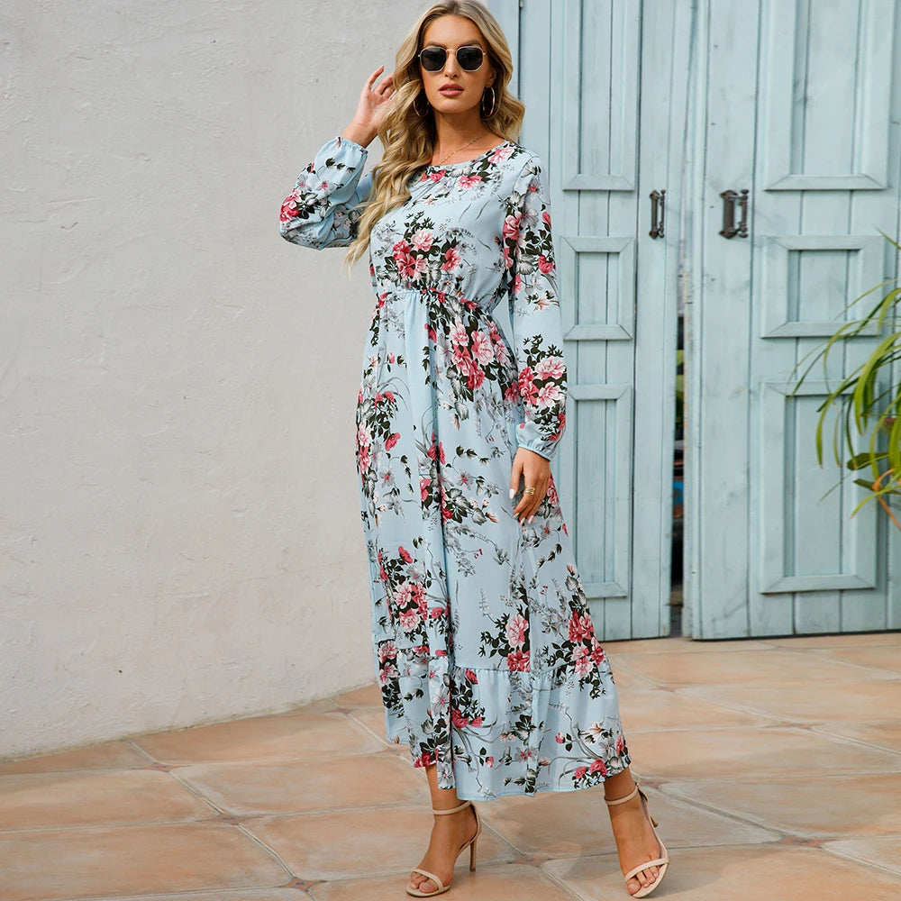 Charlotte — Soft-Stretch Smocked Floral Midi Dress