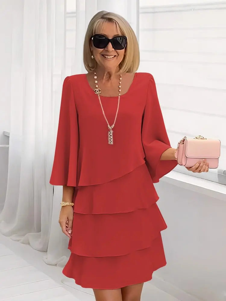 Anais — Elegant A-Line Ruffle Dress