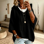 Solid color casual knit sweater - fabric detail