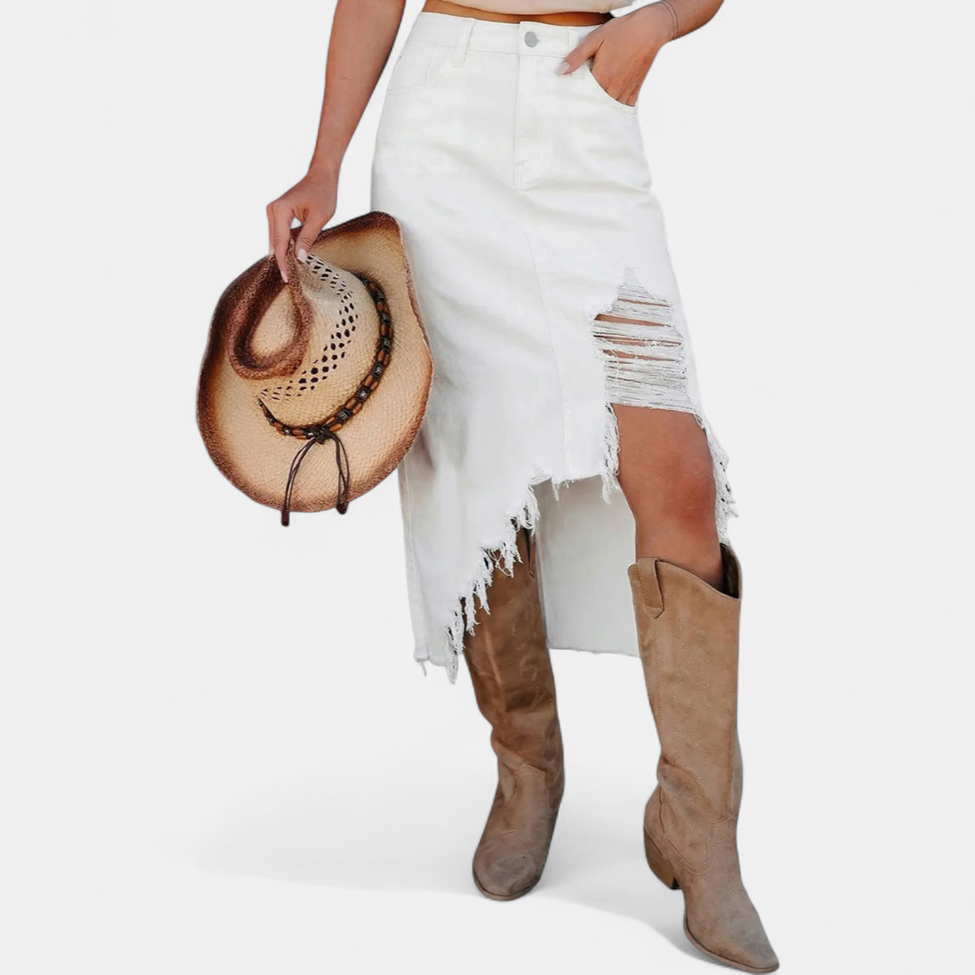 Anaïs — Relaxed High-Waist Denim Maxi Skirt