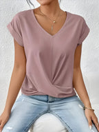 The Ottilie — Twist-Front V-Neck Top