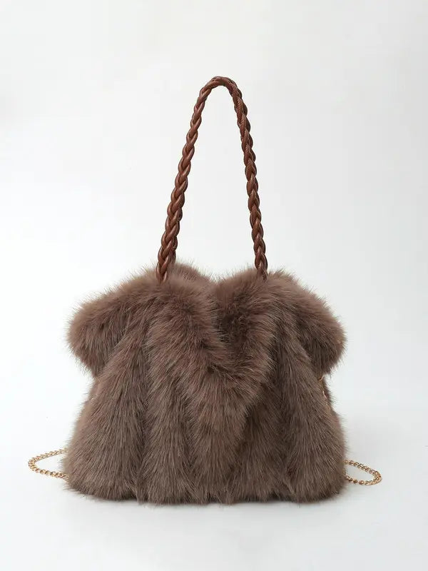 The Capucine — Plush Velvet Shoulder Tote