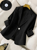 Camille — Soft Three-Quarter Sleeve Tailored Jacket