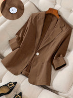 Camille — Soft Three-Quarter Sleeve Tailored Jacket