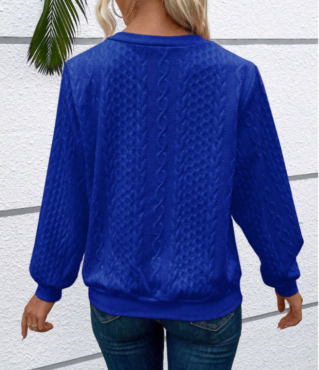 The Iris — Striped Quarter-Zip Sweater