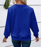 The Iris — Striped Quarter-Zip Sweater