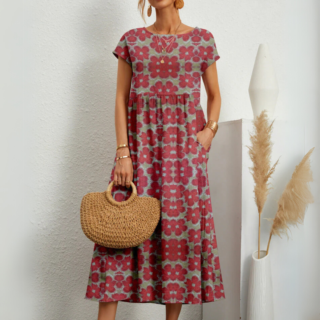 The Constance — Breezy Floral Midi Dress