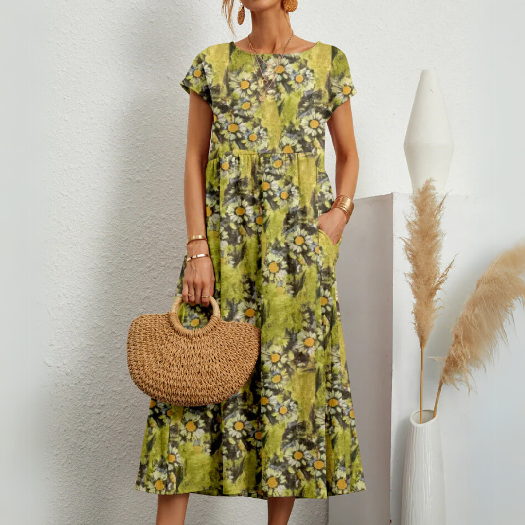 The Constance — Breezy Floral Midi Dress