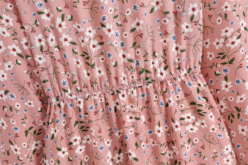 Charlotte — Soft-Stretch Smocked Floral Midi Dress