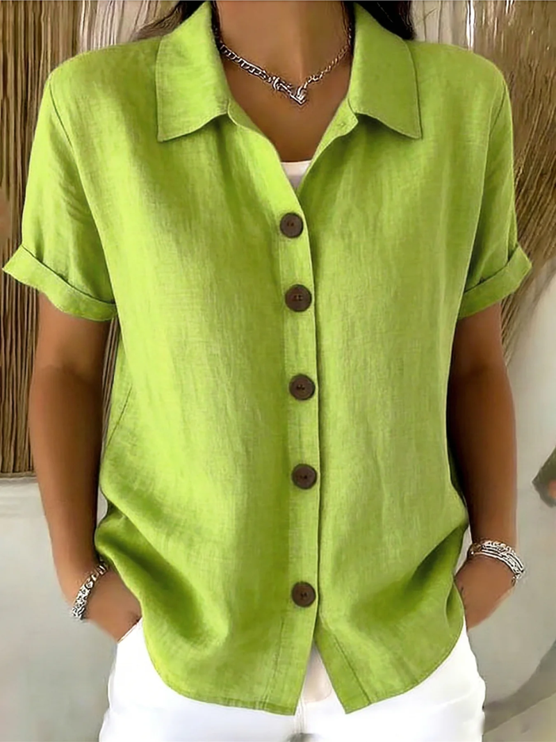 Sara — Button-Front Blouse