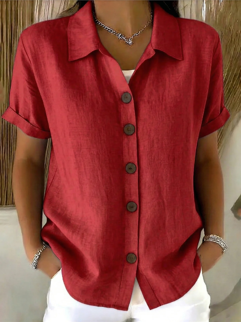 Sara — Button-Front Blouse
