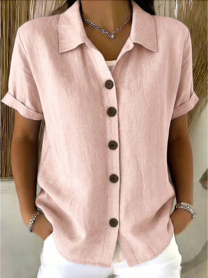 Sara — Button-Front Blouse