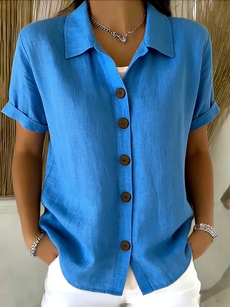 Sara — Button-Front Blouse