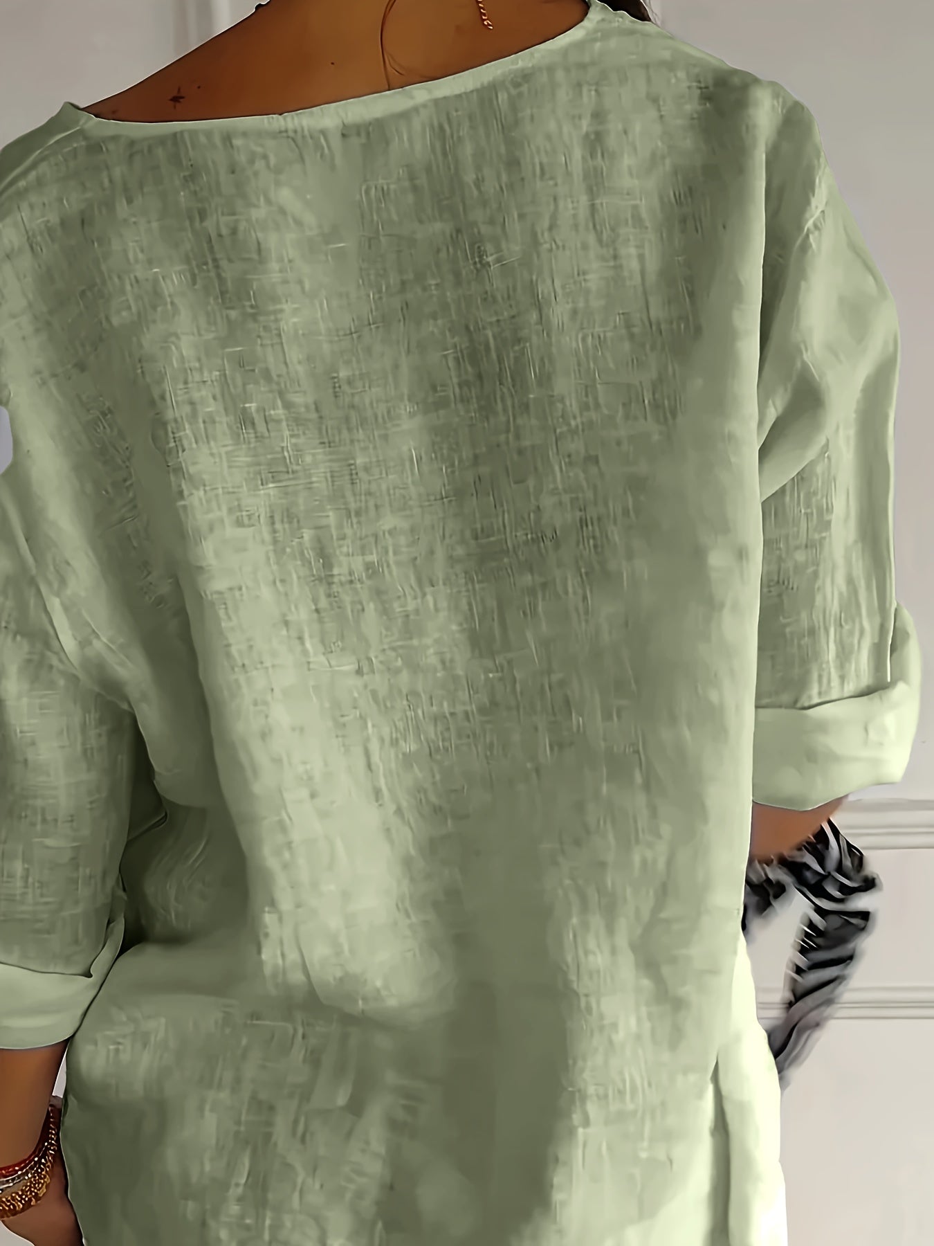 Noemie — Relaxed Button-Front Woven Blouse