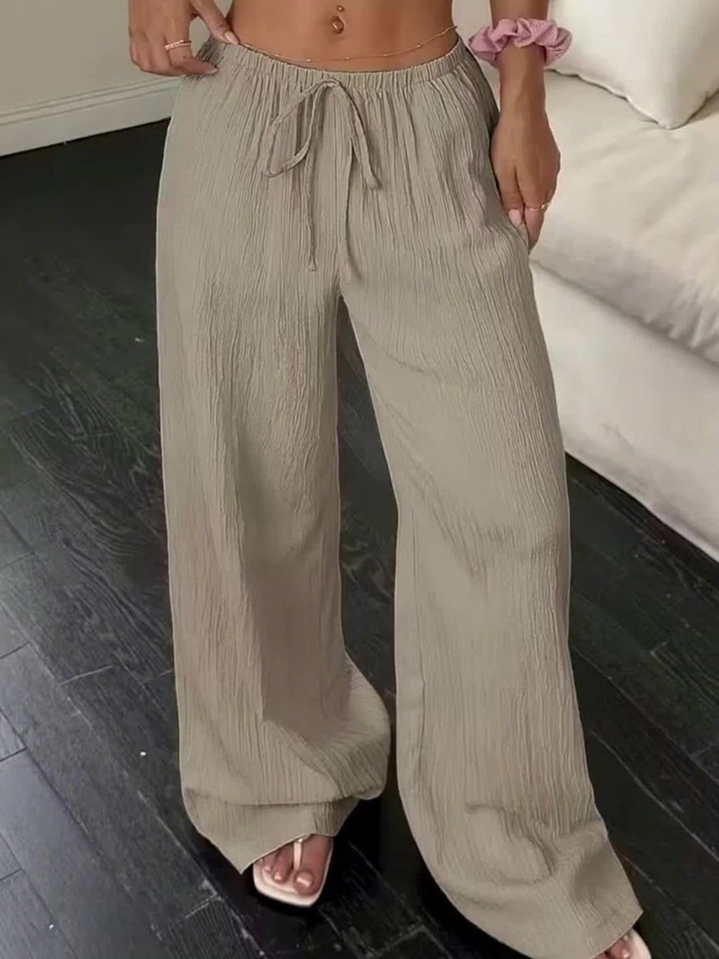 The Amélie — Casual Solid Wide-Leg Pants - SET 2 PIECES