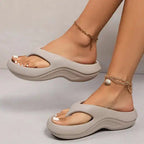 Seraphina — Soft Striped Summer Flip-Flops