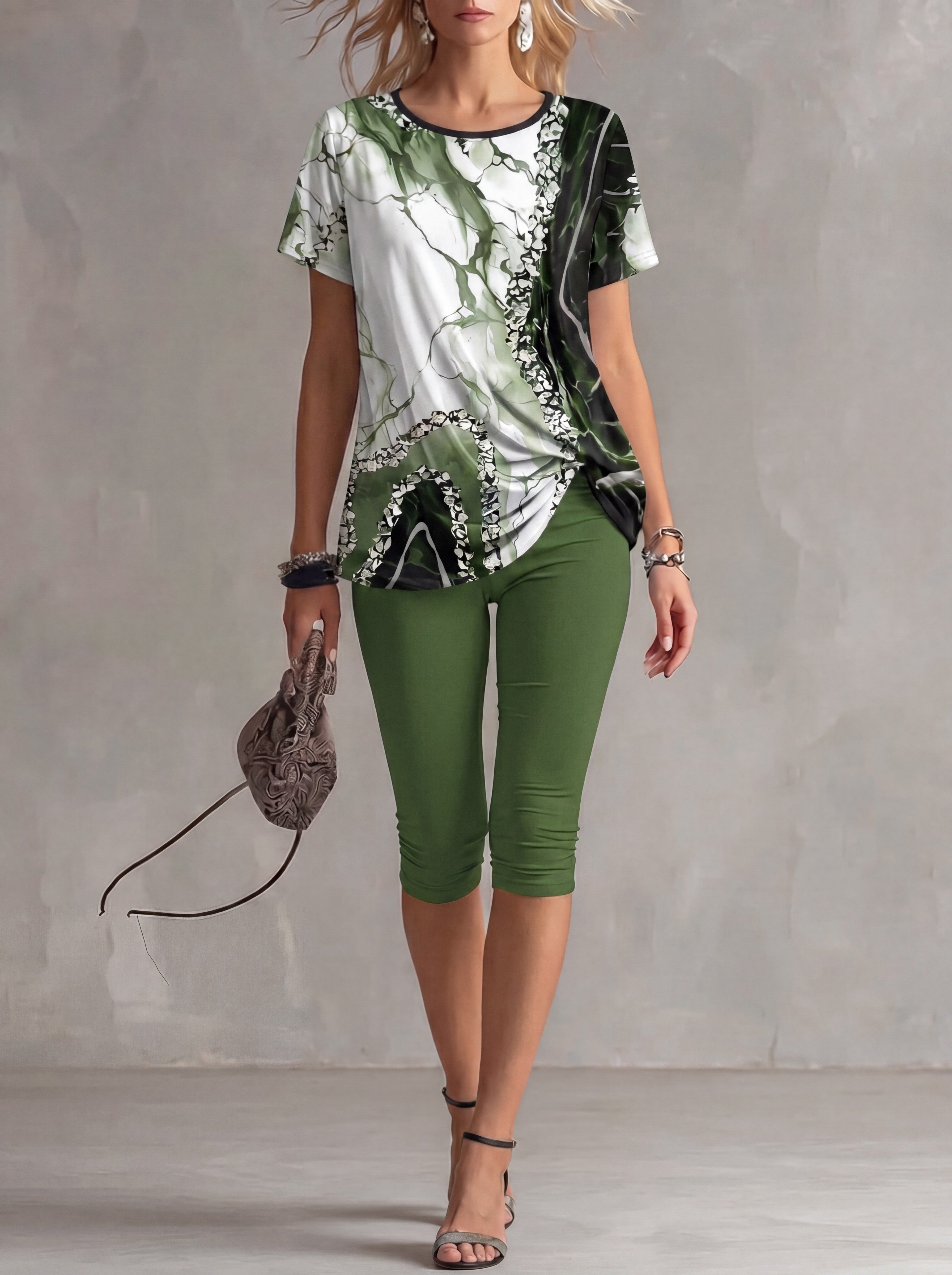 Emilie — Botanical 2 Piece Set Stretch