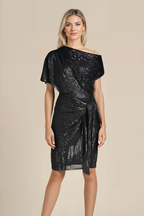 The Delphine — Fitted V-Neck Midi Dress