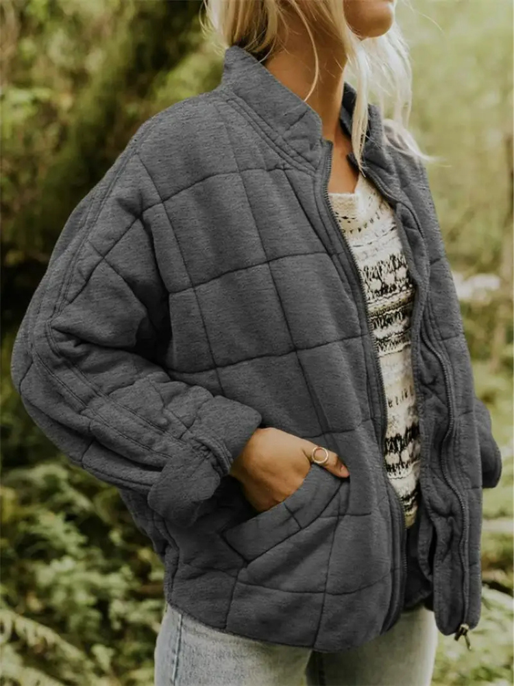 Mira quilted jacket - Gray