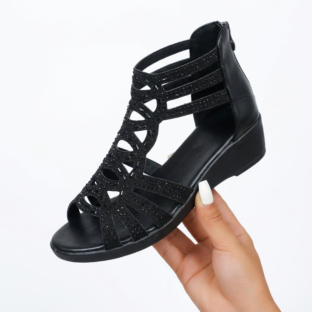 The Céleste — Sculpted Wedge Sandal