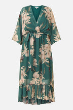 The Amélie — Floral Kimono-Sleeve Midi Dress