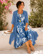 Noemie — Robe midi double épaisseur fluide