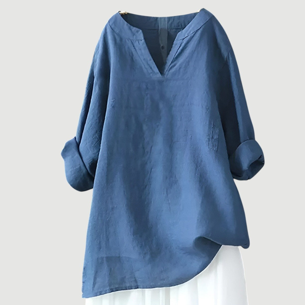 The Seraphina — Relaxed V-Neck Blouse